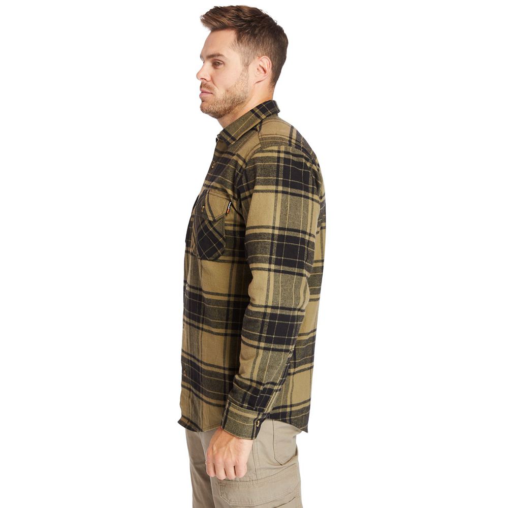 Camisa Masculino - Timberland Pro® Woodfort Heavyweight Flannel Work - IWLHJ2087 - Verde Oliva
